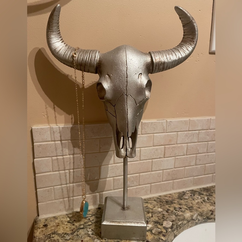 New Bull Skull  Necklace and Bracelet Holder
